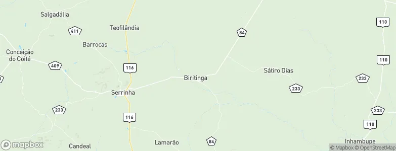 Biritinga, Brazil Map