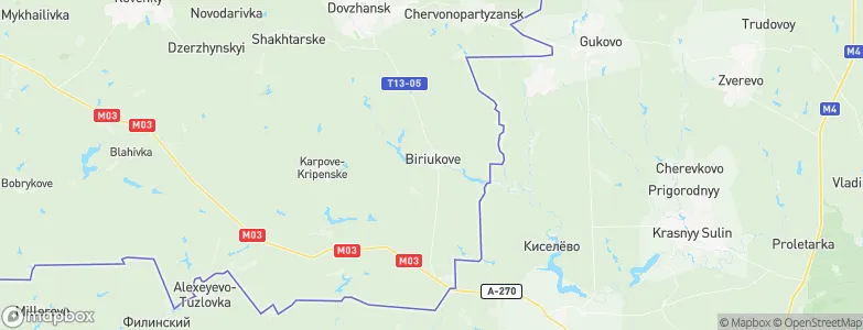 Birjukowo, Ukraine Map