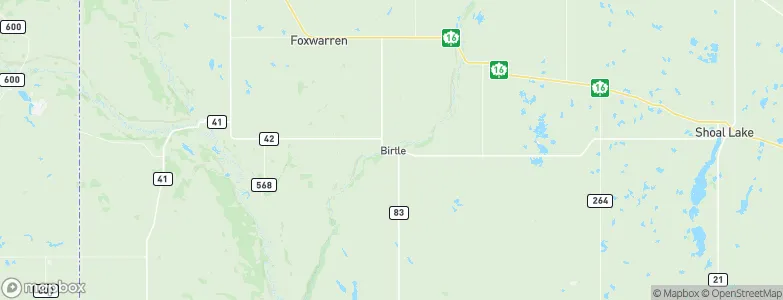 Birtle, Canada Map