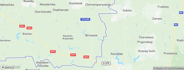 Biryukove, Ukraine Map