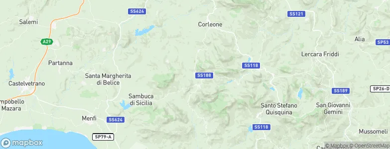 Bisacquino, Italy Map