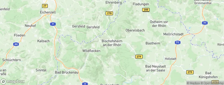 Bischofsheim an der Rhön, Germany Map