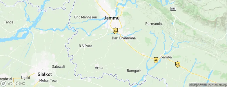 Bishnāh, India Map