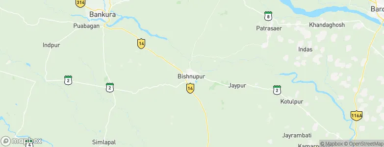 Bishnupur, India Map