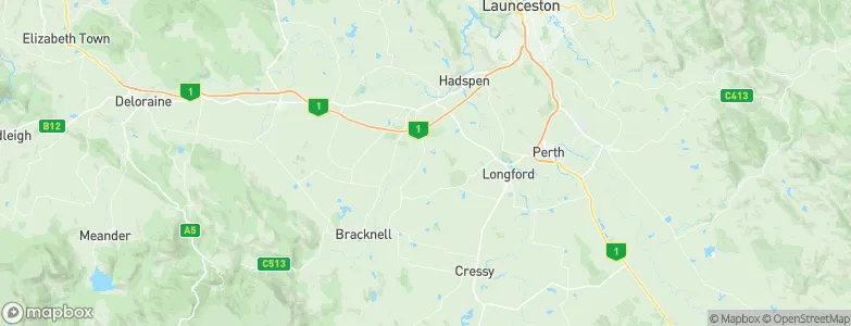 Bishopsbourne, Australia Map