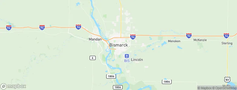 Bismarck, United States Map