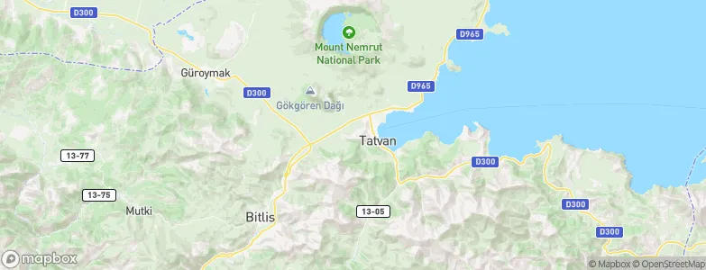Bitlis Province, Turkey Map