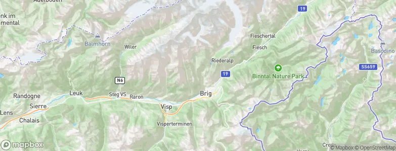 Bitsch, Switzerland Map