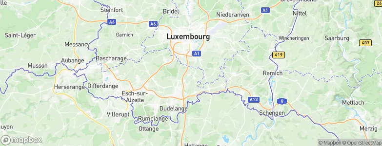 Bivange, Luxembourg Map