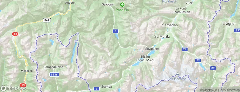 Bivio, Switzerland Map