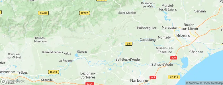 Bize-Minervois, France Map