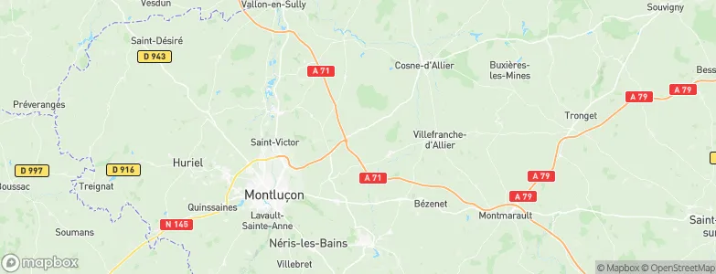 Bizeneuille, France Map
