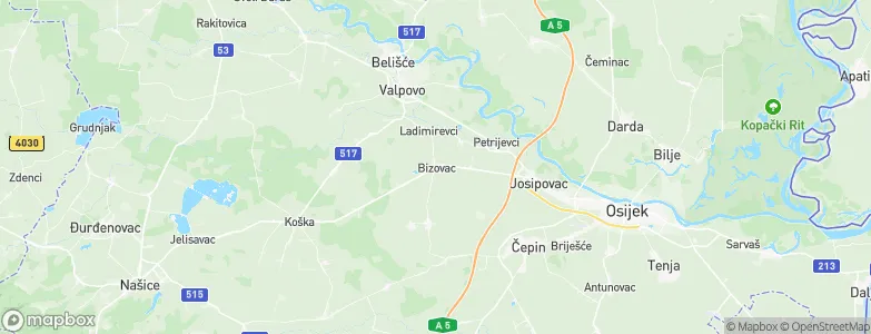 Bizovac, Croatia Map