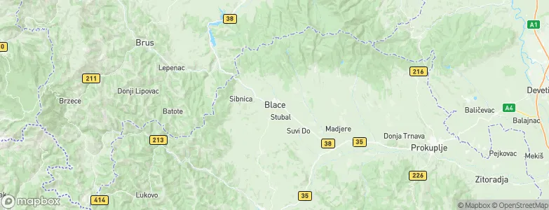 Blace, Serbia Map