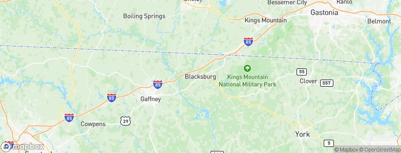 Blacksburg, United States Map