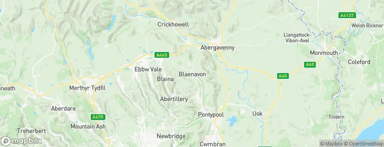 Blaenavon, United Kingdom Map