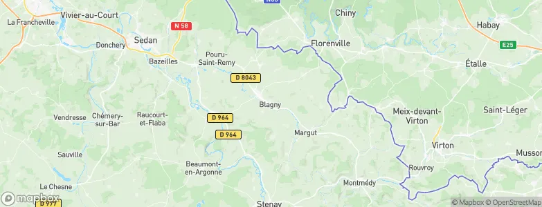 Blagny, France Map