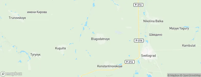 Blagodatnoye, Russia Map