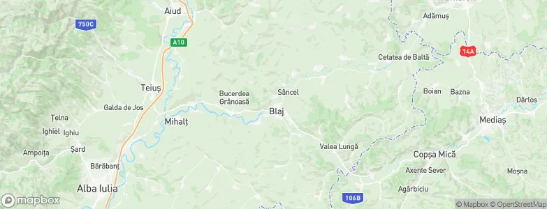 Blaj, Romania Map