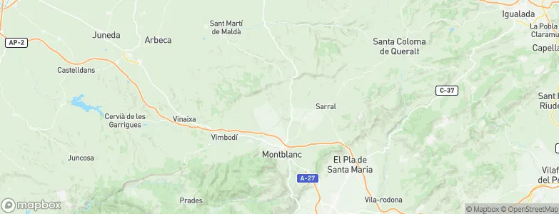 Blancafort, Spain Map