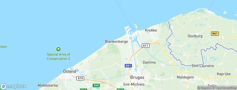 Blankenberge, Belgium Map