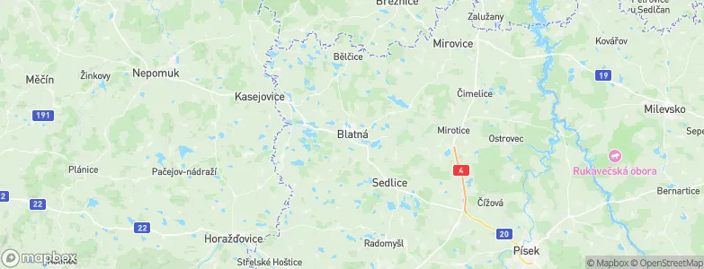 Blatná, Czechia Map