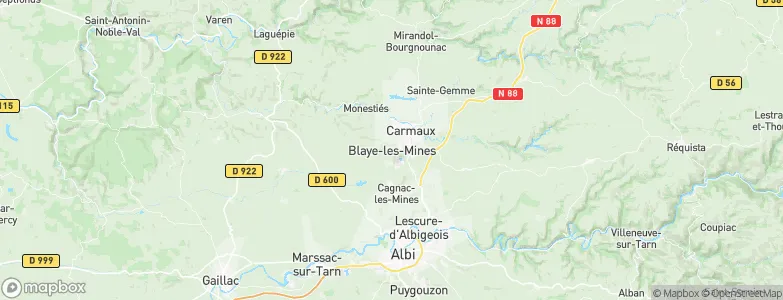 Blaye-les-Mines, France Map
