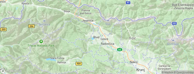 Bled, Slovenia Map