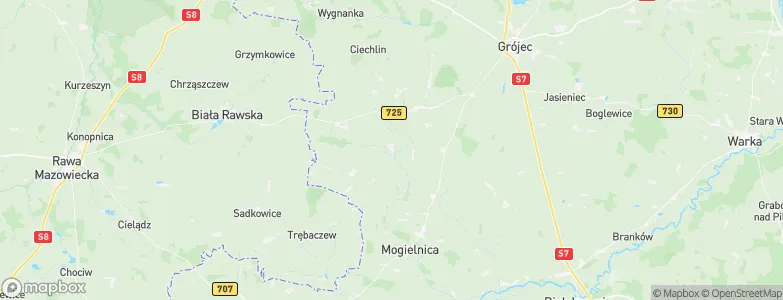 Błędów, Poland Map