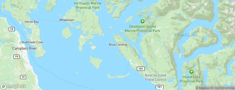 Bliss Landing, Canada Map