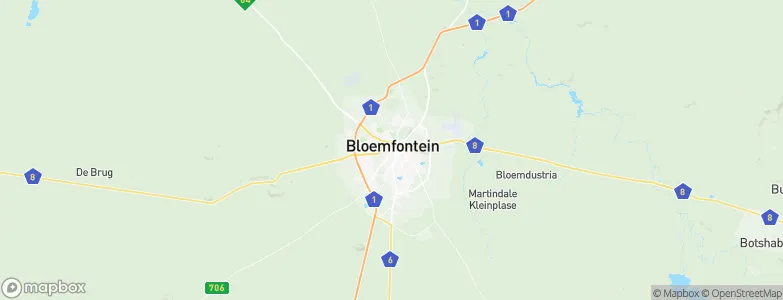 Bloemfontein, South Africa Map