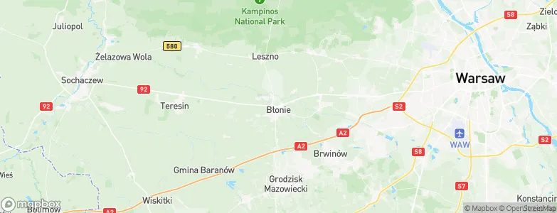 Błonie, Poland Map