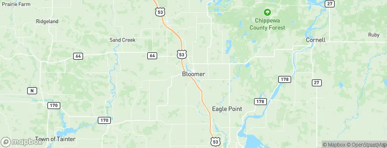 Bloomer, United States Map