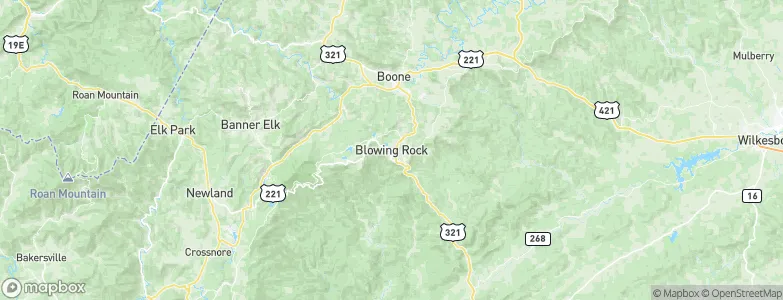 Blowing Rock, United States Map