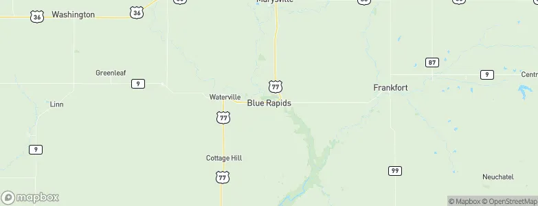 Blue Rapids, United States Map