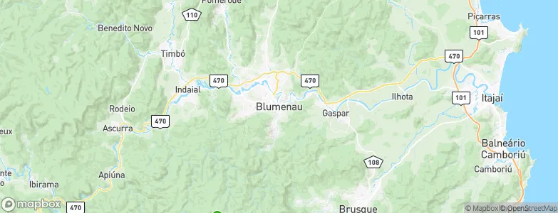 Blumenau, Brazil Map
