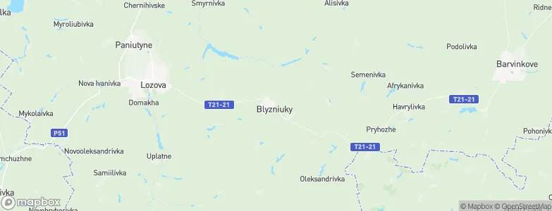Blyznyuky, Ukraine Map