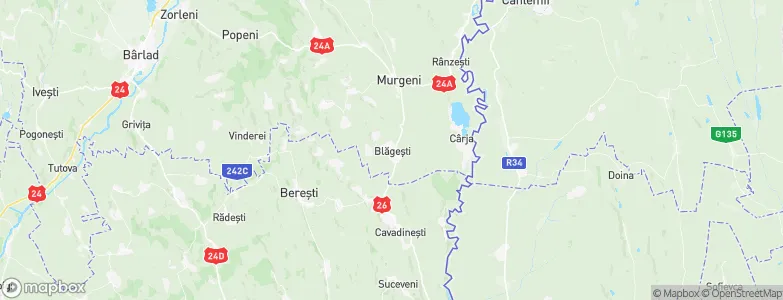 Blăgeşti, Romania Map