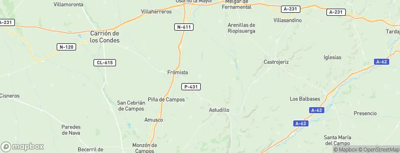 Boadilla del Camino, Spain Map