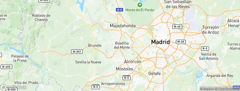 Boadilla del Monte, Spain Map