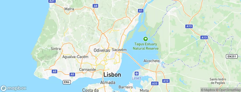 Bobadela, Portugal Map