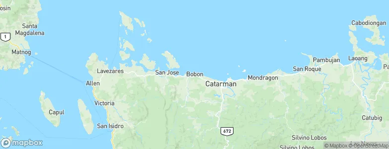 Bobon, Philippines Map