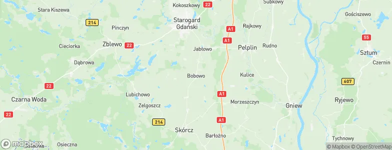 Bobowo, Poland Map