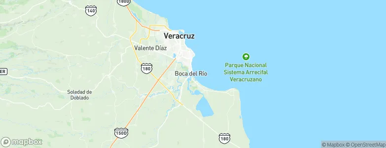 Boca del Rio, Mexico Map