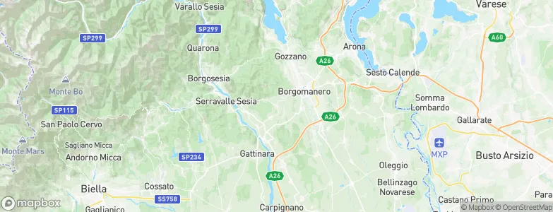 Boca, Italy Map
