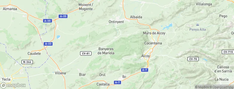 Bocairent, Spain Map