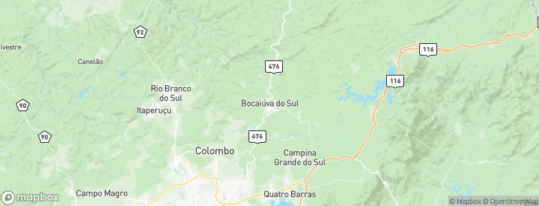 Bocaiúva do Sul, Brazil Map
