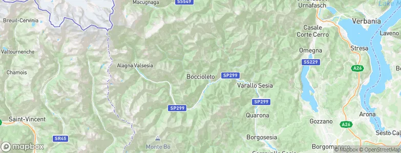 Boccioleto, Italy Map