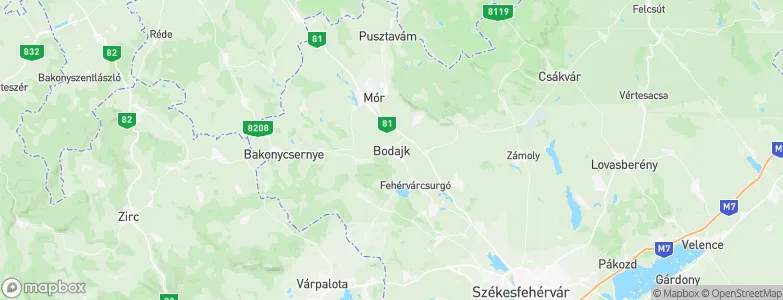 Bodajk, Hungary Map