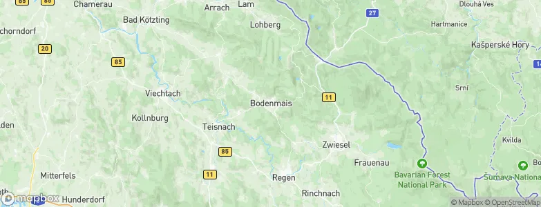 Bodenmais, Germany Map